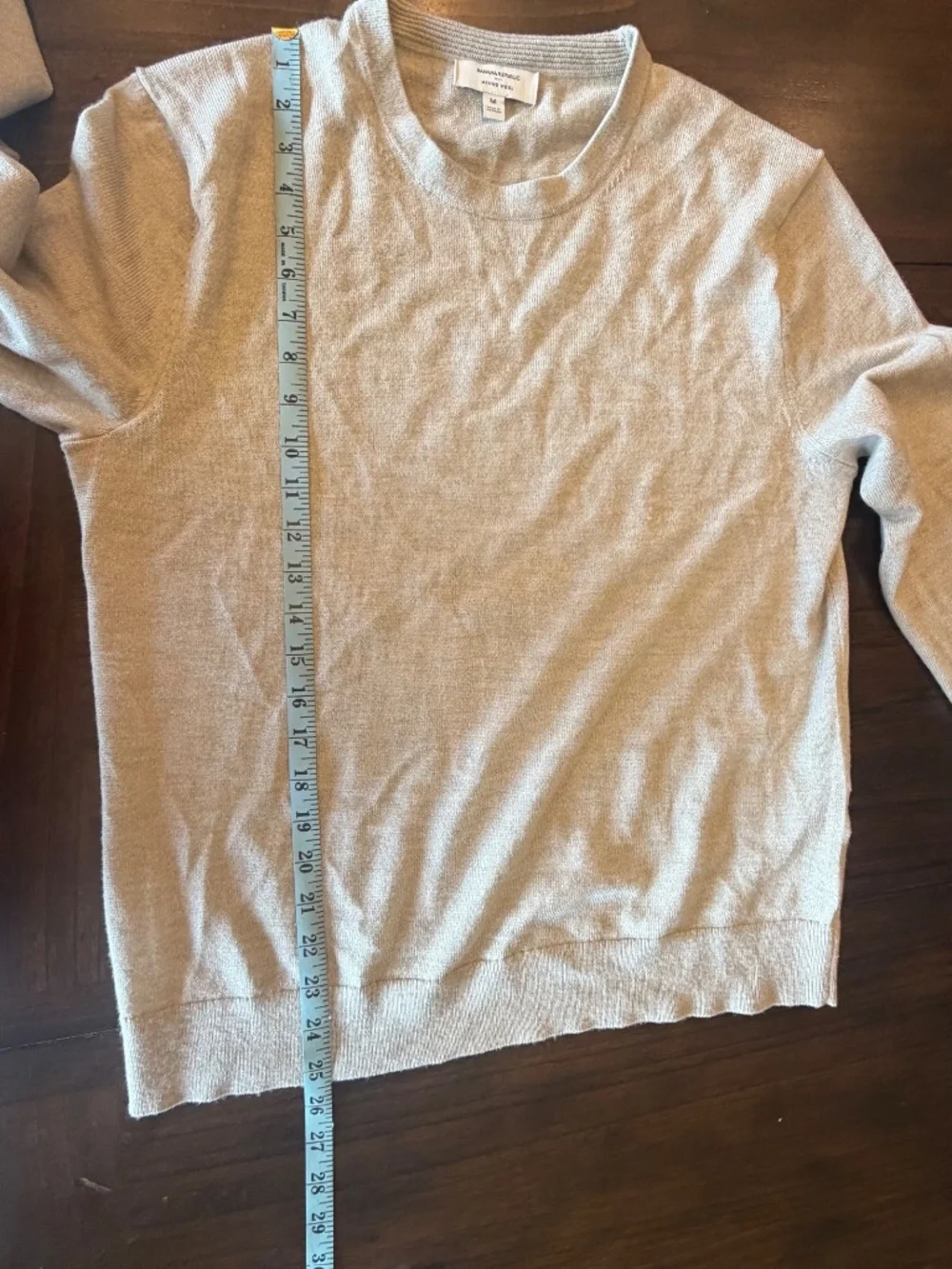 Banana Republic Merino Wool Tan Lightweight Crewneck Sweater, Size Medium